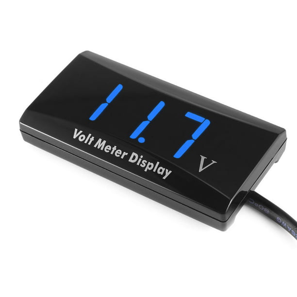 12V Digital LED Display Voltmeter Voltage Gauge Panel Meter For Car Motorcycle ~